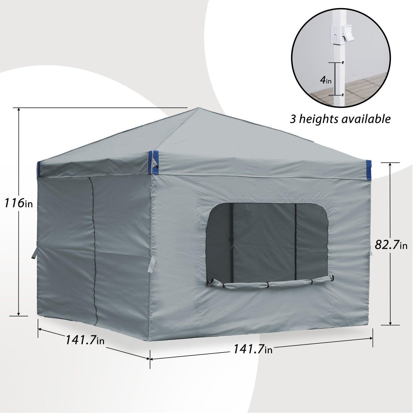 Pop Up Canopy Tent with Removable Mesh Window Sidewalls Gazebo part Aoodor LLC