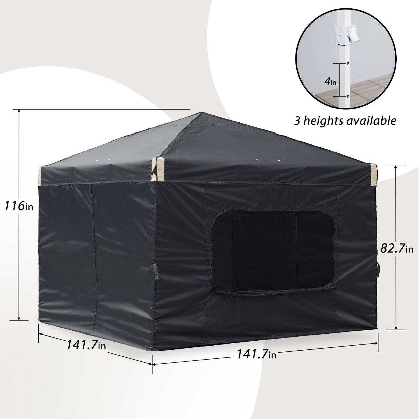 Pop Up Canopy Tent with Removable Mesh Window Sidewalls Gazebo part Aoodor LLC