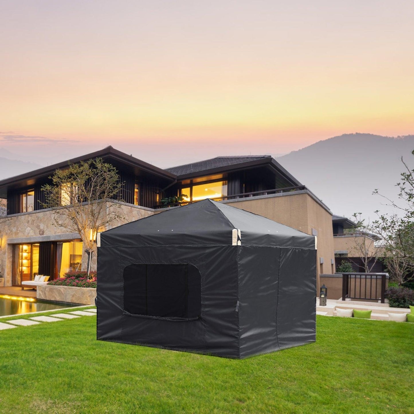 Pop Up Canopy Tent with Removable Mesh Window Sidewalls Gazebo part Aoodor LLC
