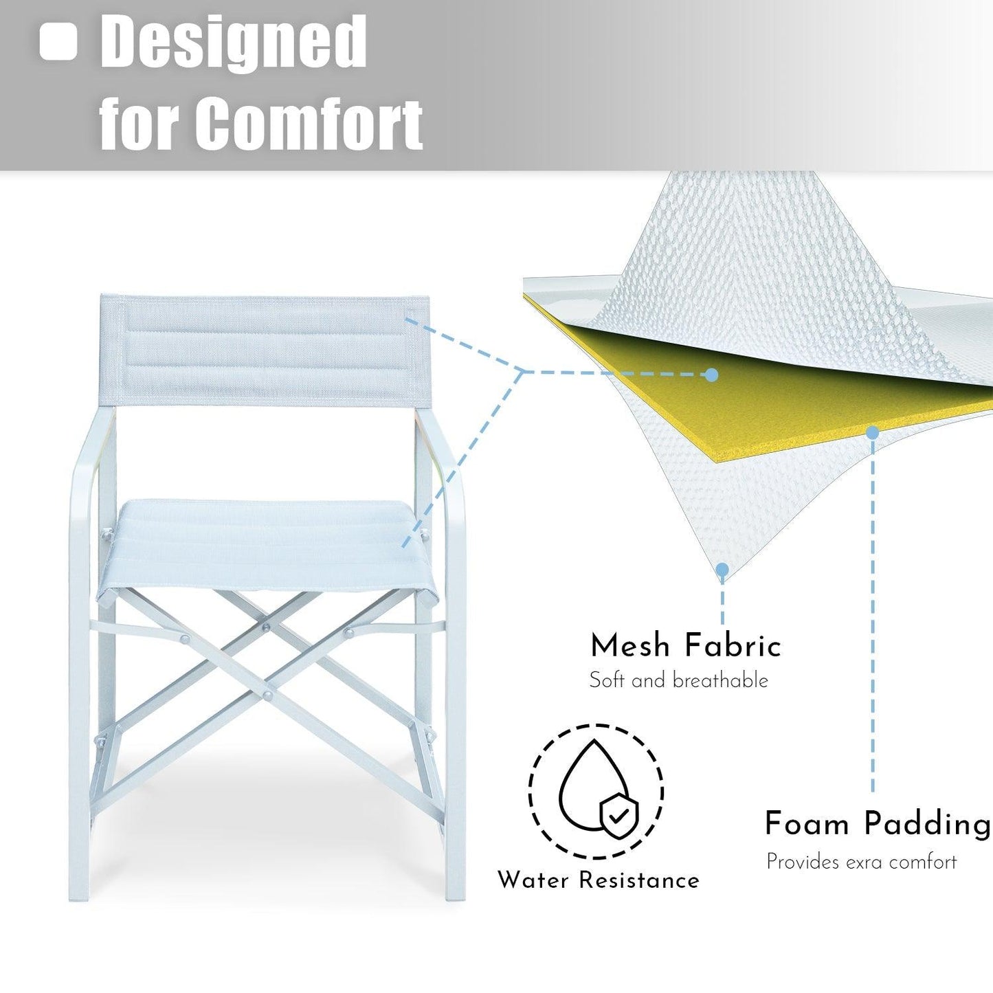 Portable Aluminum Camping Chair Furniture Aoodor LLC