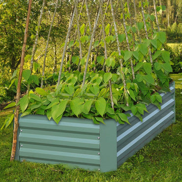 4x4x1/4x2x1/4x3x1 ft. Outdoor Raised Garden Bed- Reinforced Galvanized Steel Planter Box - Aoodor