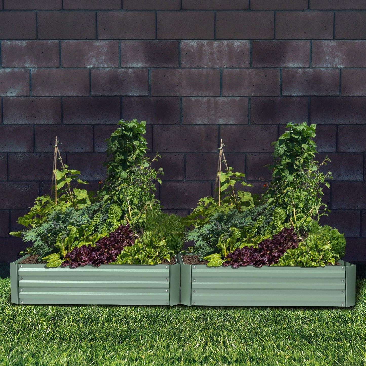 Raised Garden Bed 4' x 2' x 1' - Premium Metal Planters for Patio and Outdoor Yard Gardening - Set of 2 Beds Aoodor