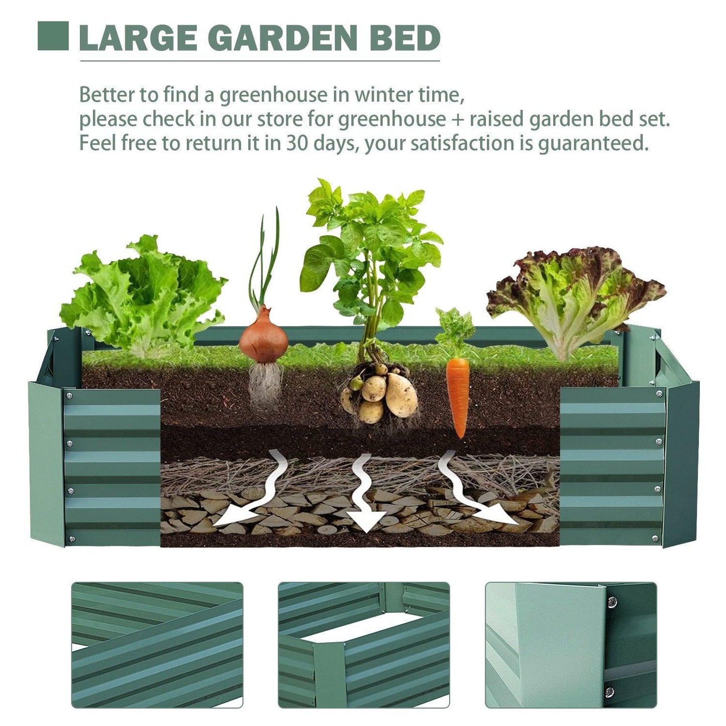 Raised Garden Bed Greenhouse Aoodor
