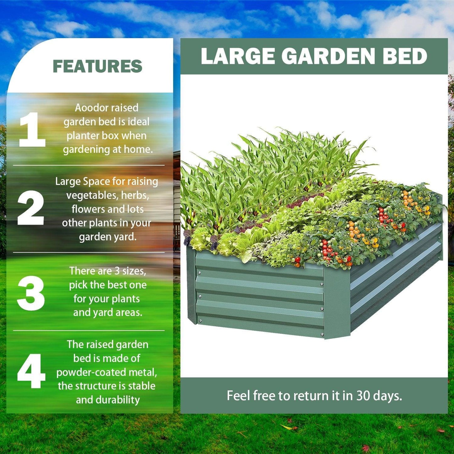 Raised Garden Bed Greenhouse Aoodor