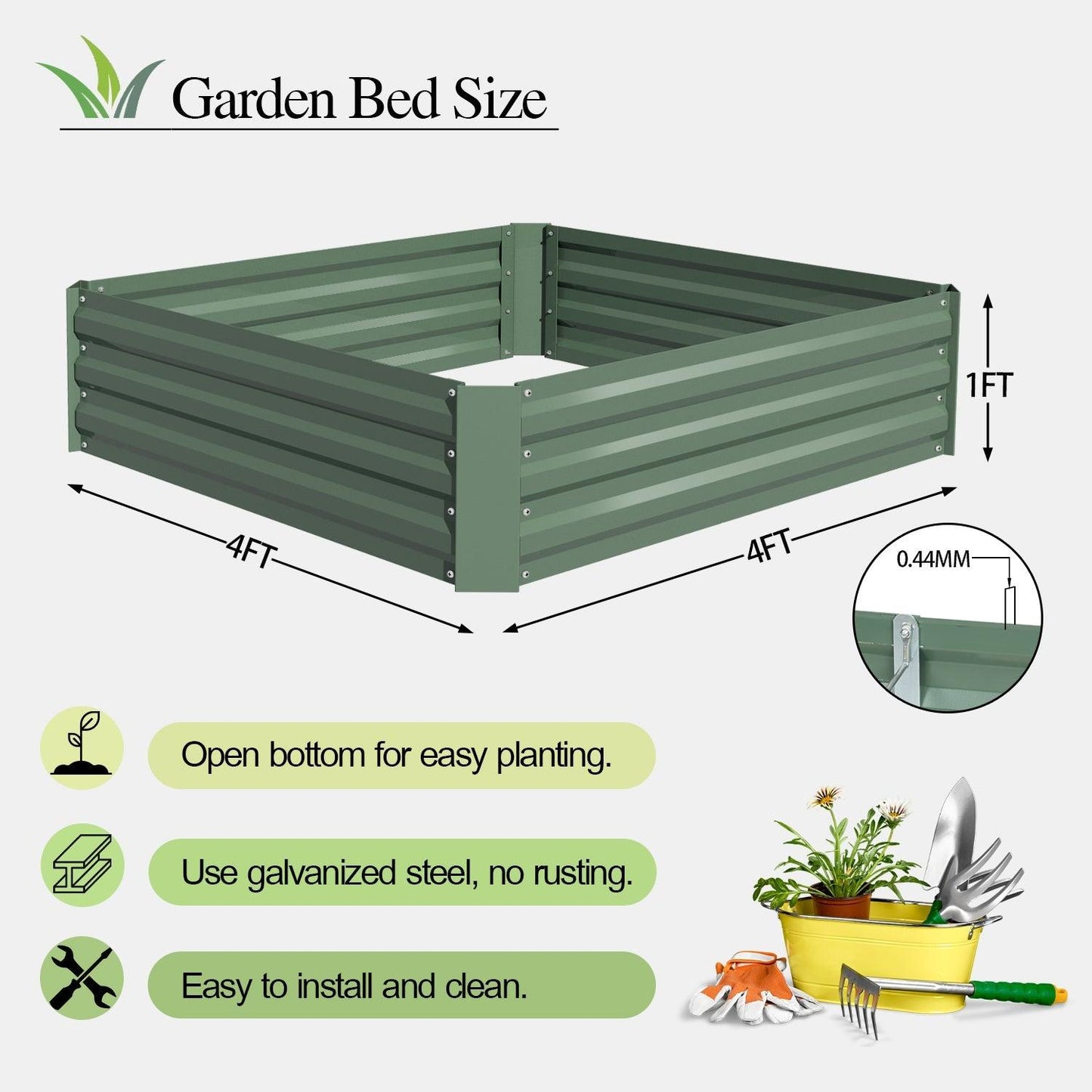 Raised Garden Bed Greenhouse Aoodor