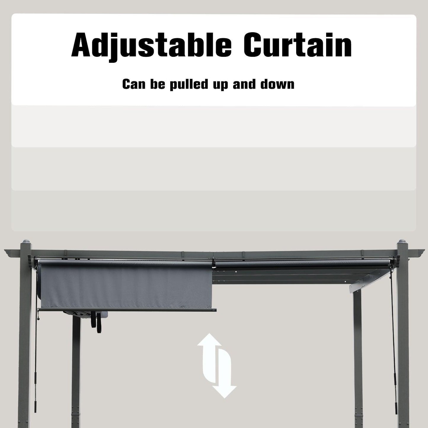 Roller Shade - 2 Pack of Cordles Pergola Curtains, 4.8' x 6', High-Quality Polyester Fabric for Pergola Aoodor LLC