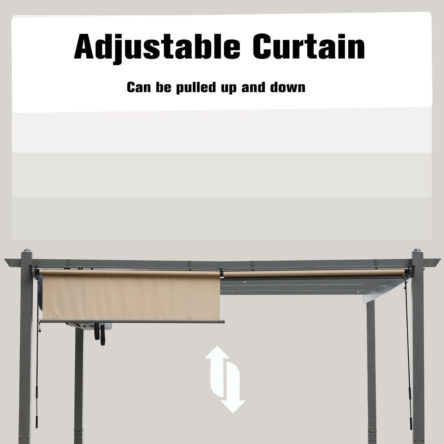 Roller Shade - 2 Pack of Cordles Pergola Curtains, 4.8' x 6', High-Quality Polyester Fabric for Pergola Aoodor LLC