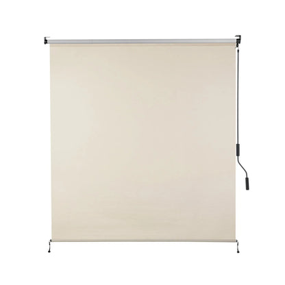 5% Openness Cordless Solar Fabric Roller Sun Shade for Outdoor Gazebo Pergola Porch, 95% UV Protection