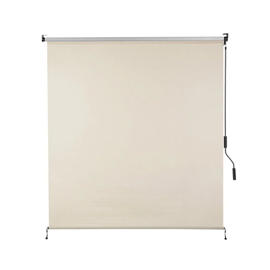 5% Openness Cordless Solar Fabric Roller Sun Shade for Outdoor Gazebo Pergola Porch, 95% UV Protection
