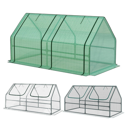 6x3x3 ft. Mini Greenhouse with 2 Zipper Doors, Water Resistant UV Protected with 2/3 Covers