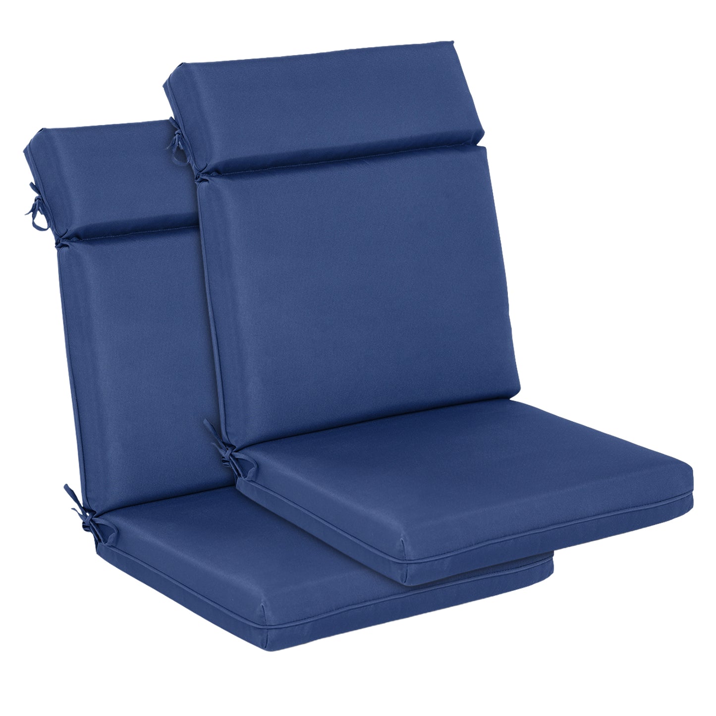 Outdoor Polyester High Back Dining Chair Cushion Set - Navy Blue Aoodor 