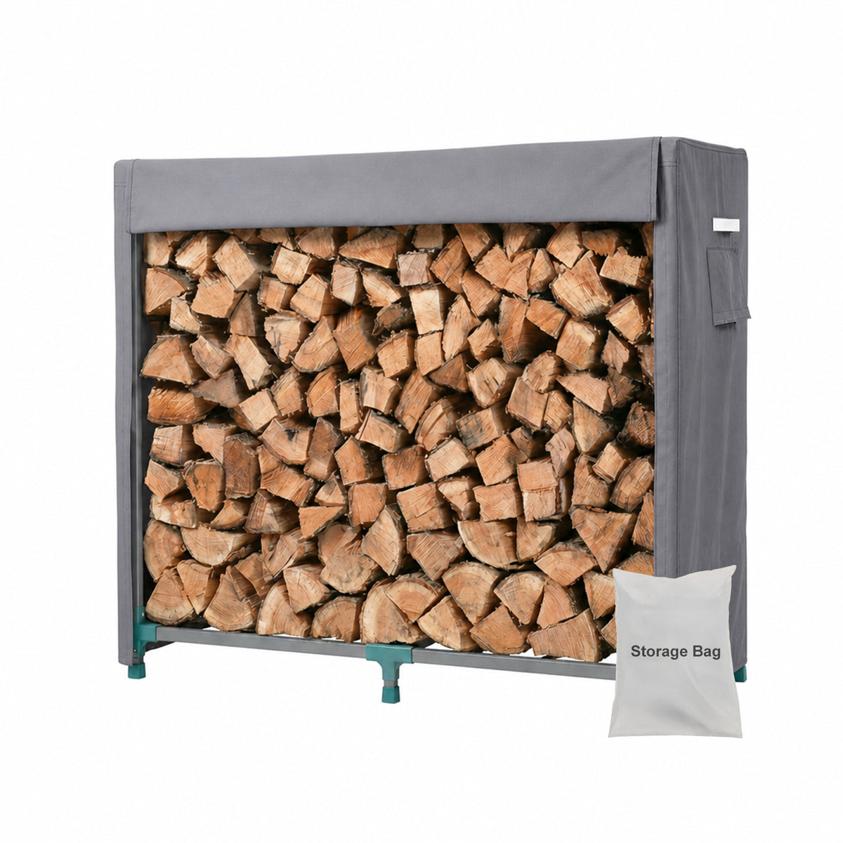 Outdoor Firewood Rack Cover, Gray