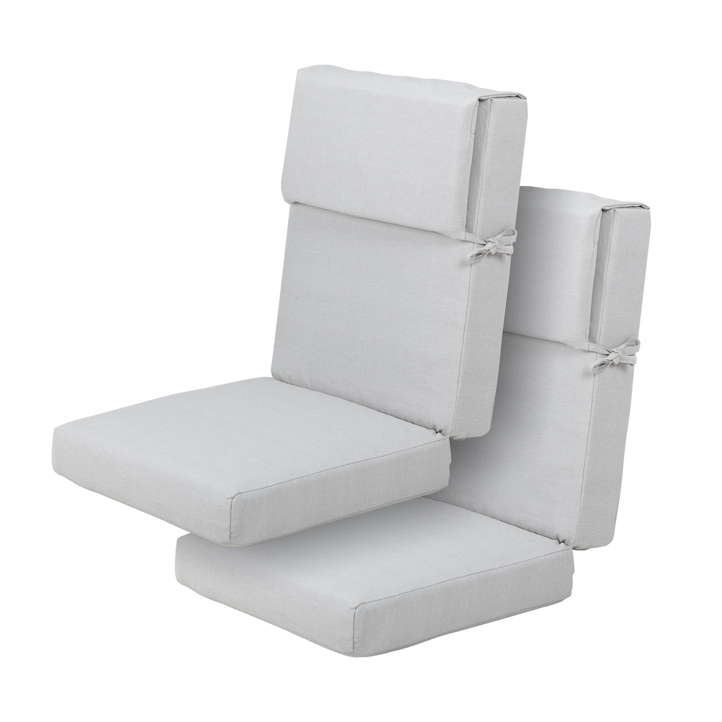45x22x4 inch Patio High Back Chair Cushions - Light Gray