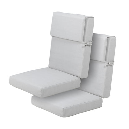 45x22x4 inch Patio High Back Chair Cushions - Light Gray