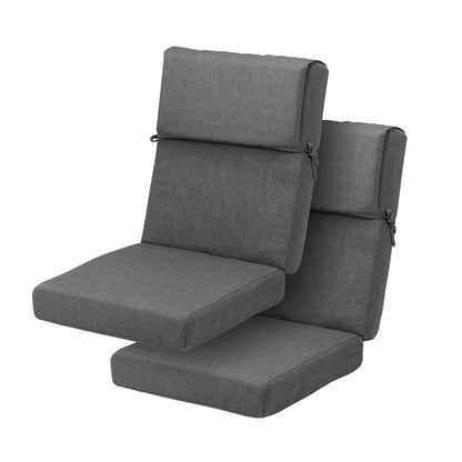 45x22x4 inch Patio High Back Chair Cushions - Charcoal