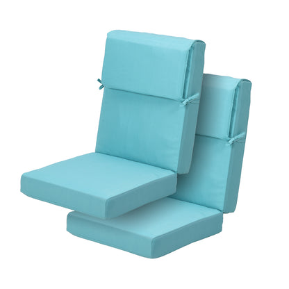 45x22x4 inch Patio High Back Chair Cushions - Blue