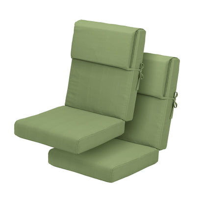 45x22x4 inch Patio High Back Chair Cushions - Green