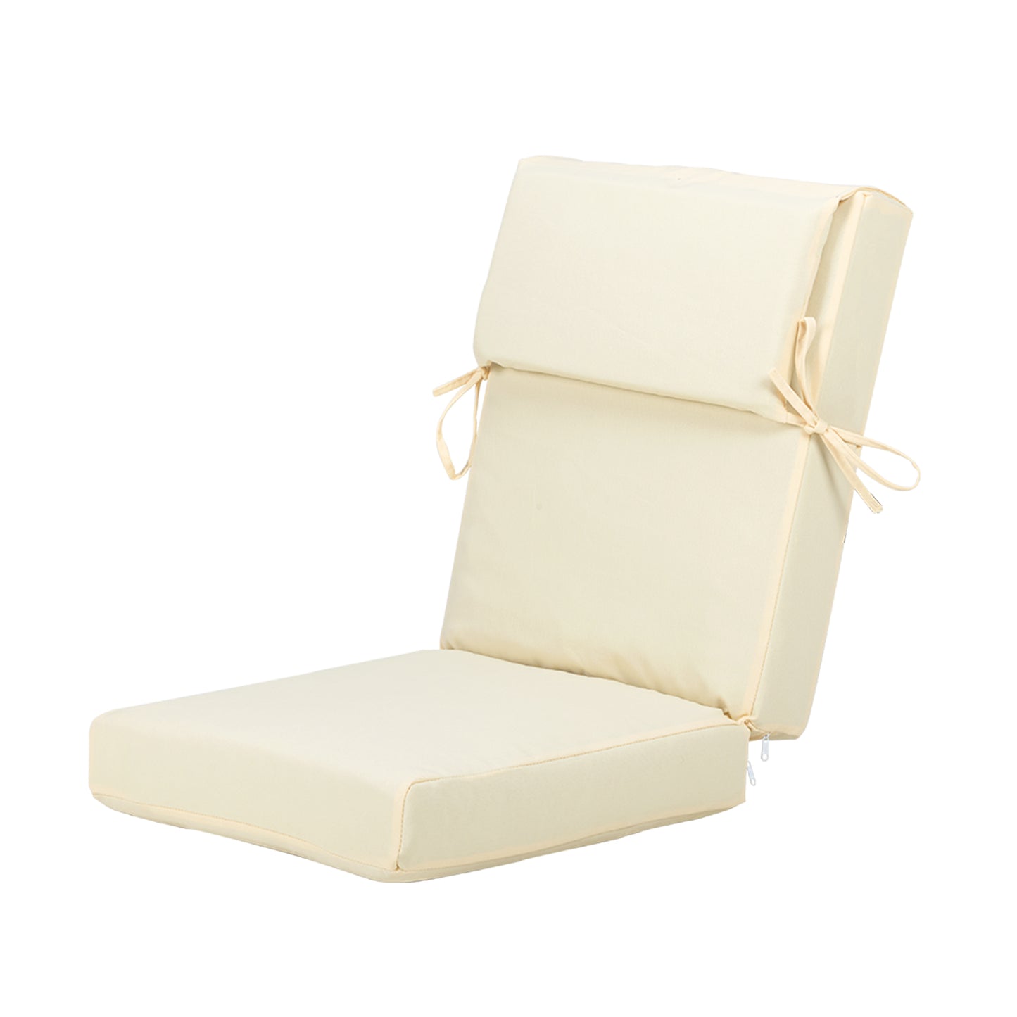 45x22x4 inch Patio High Back Chair Cushions - Cream Yellow