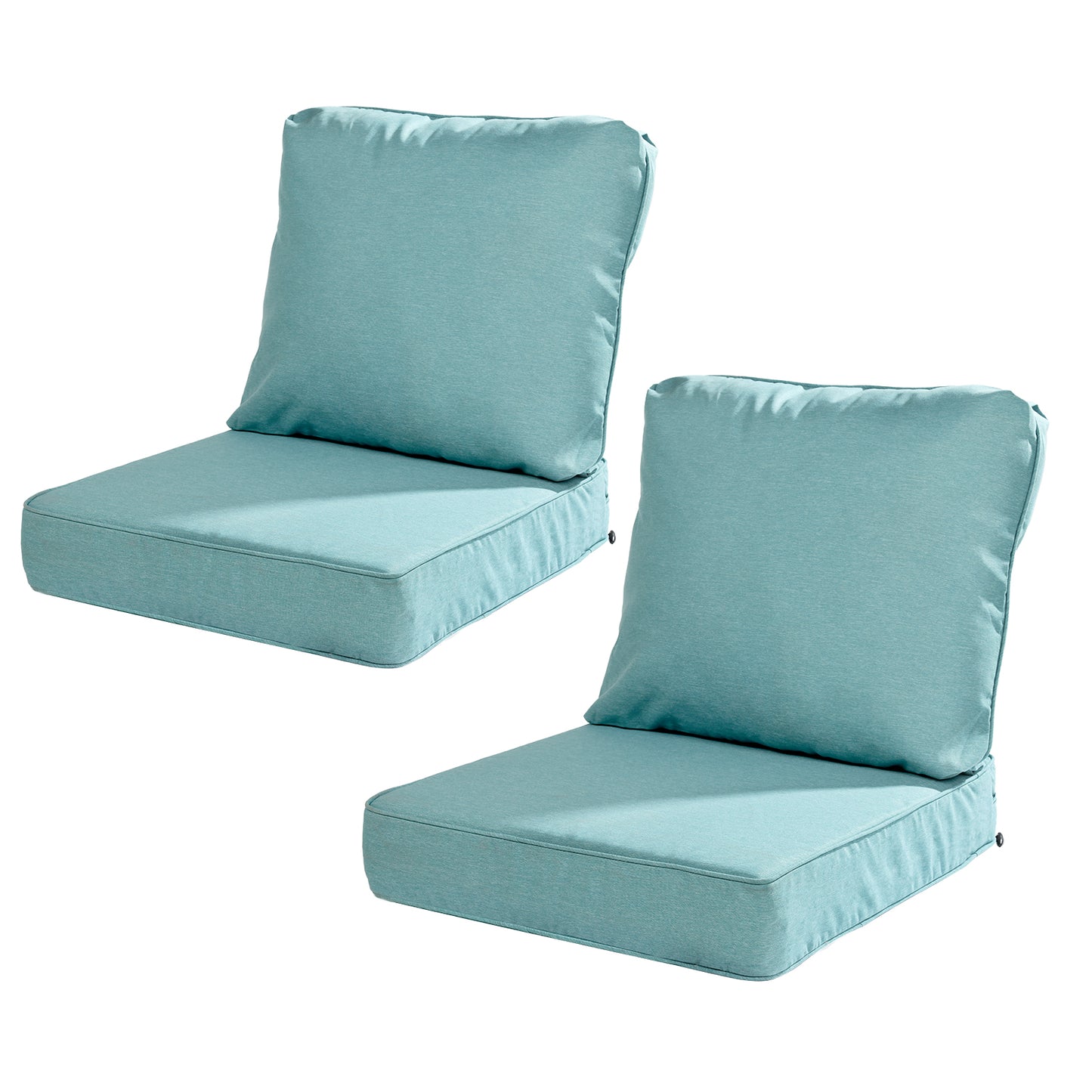 Outdoor Deep Seat Cushion Set, Patio Chair Back & Seat Cushions, Caribbean Turquoise