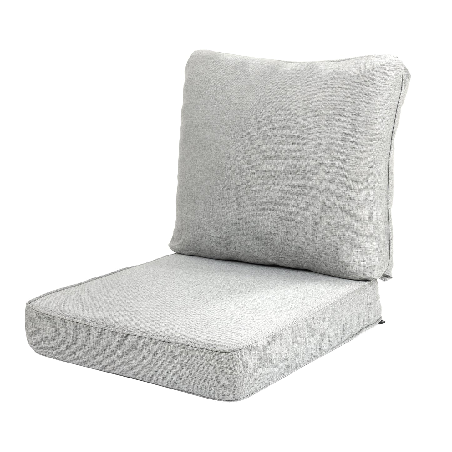 Outdoor Deep Seat Cushion Set, Patio Chair Back & Seat Cushions, Light Gray
