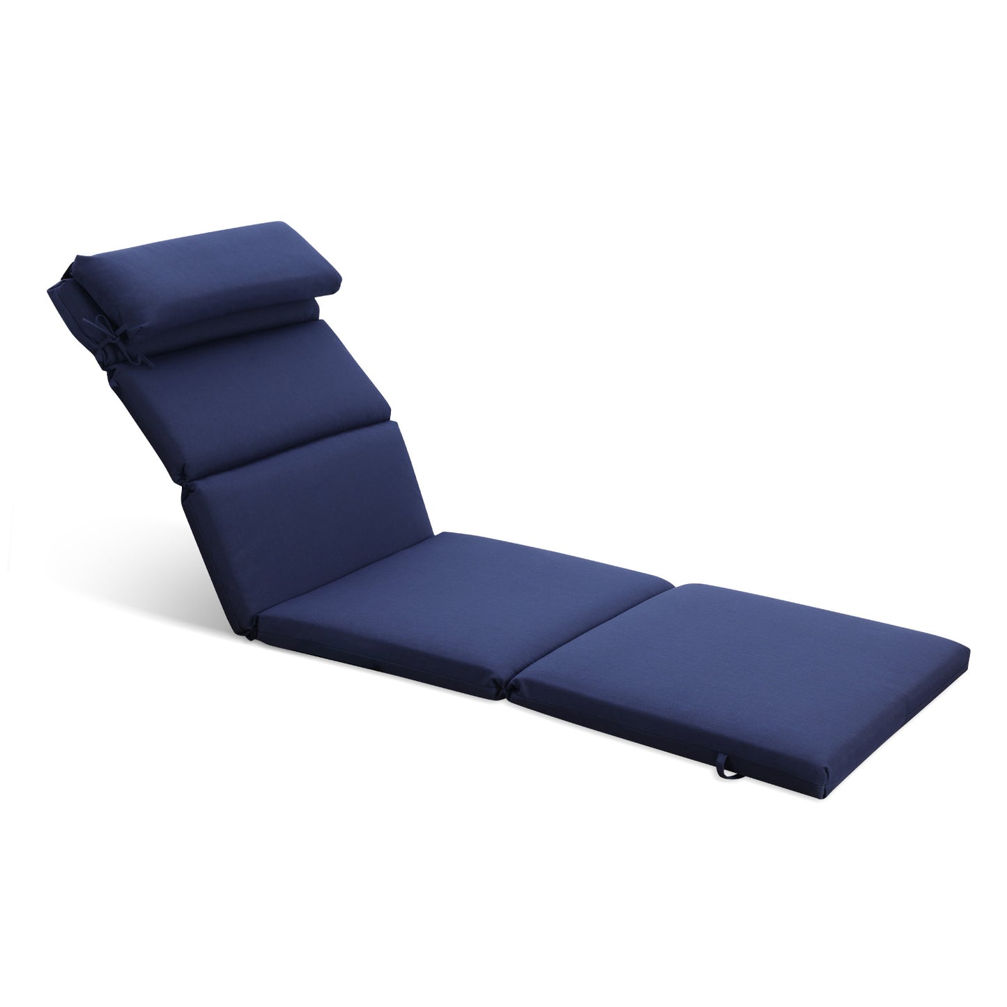 77x25x2.4 inch Outdoor Chaise Lounge Cushions, Dark Blue
