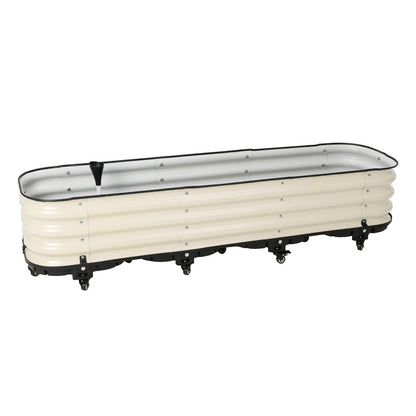 Rolling Raised Garden Bed, Self Watering Planter Box