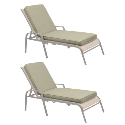 72x21x3 inch Patio Chaise Lounger Cushions Set of 2 - Brown