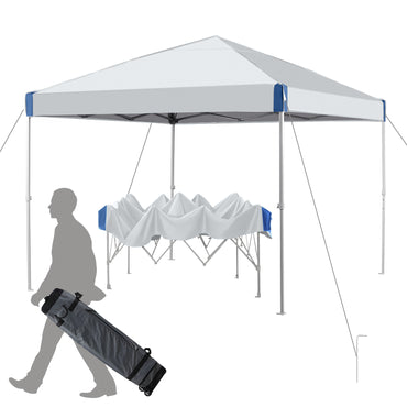10x10/12x12 ft. Pop Up Canopy Tent with Roller Bag Aoodor 