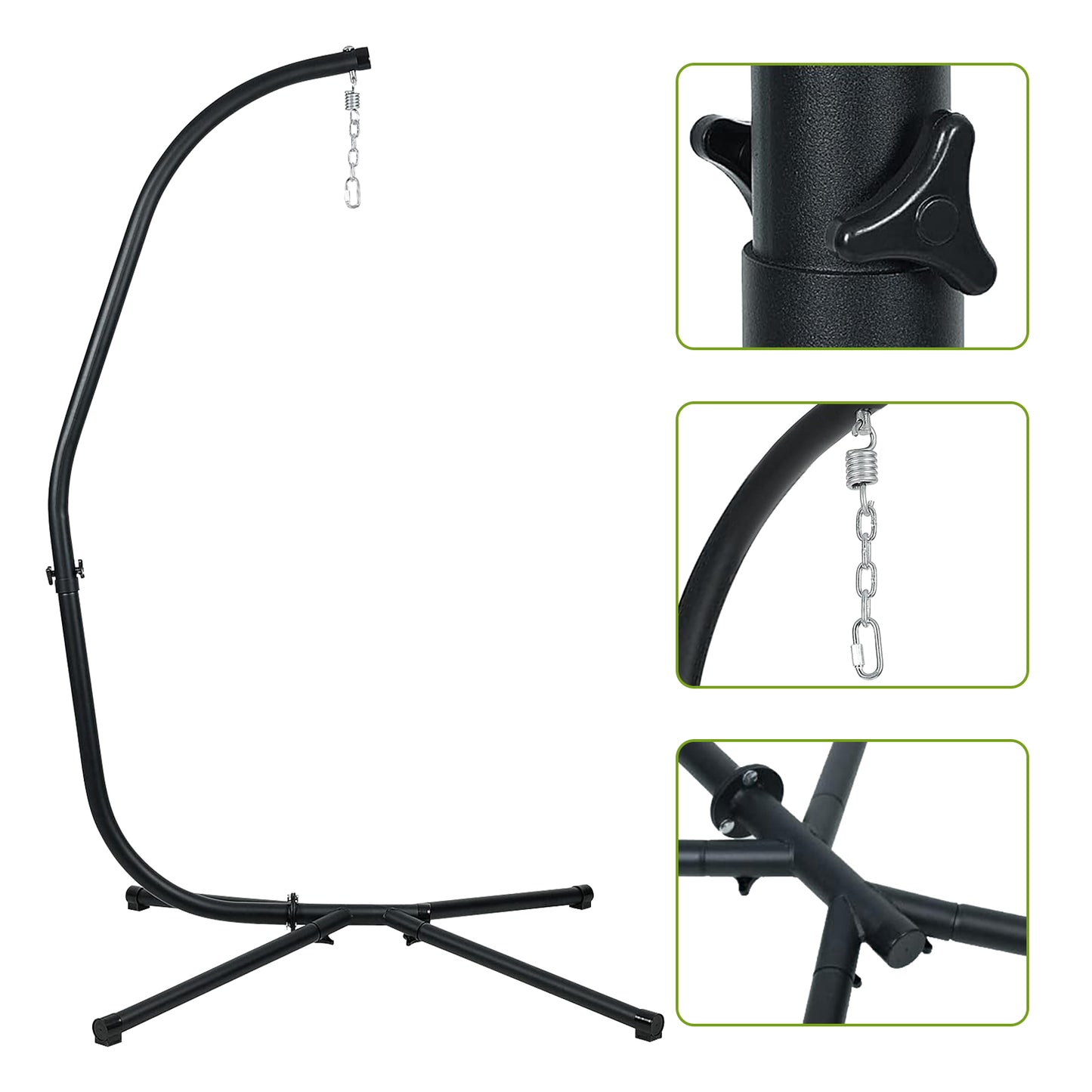 Hammock Steel Stand Only C-Stand - 300 Pound Capacity