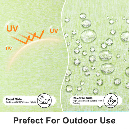 Outdoor Dining Chair Cushions Set, Patio Chair Pads with Ties, Green