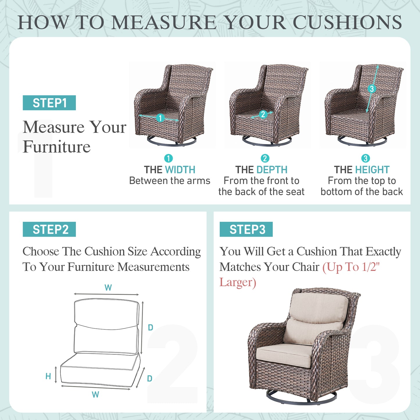 Smile Outdoor Chair Cushion Set, Sunbrella Fabric Deep Seating Cushions, Canvas Flax