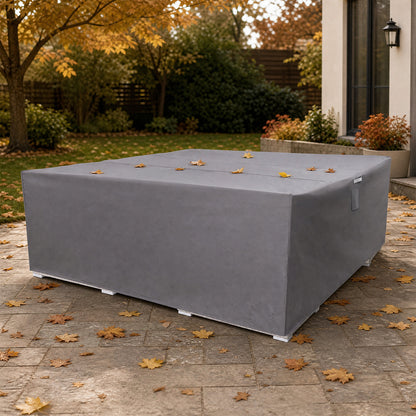 Outdoor Patio Furniture Set Cover, Gray, Square