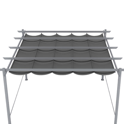 Pergola Replacement Canopy - Retractable Sun Shade Cover with Water-Resistant & UPF 50+ UV Blocking for Outdoor Patio