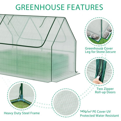 Mini Greenhouse Kit With Raised Garden Metal Beds - Aoodor 