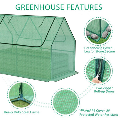 Mini Greenhouse Kit With Raised Garden Metal Beds - Aoodor 