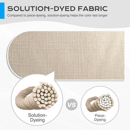 Tufted Outdoor High Back Chair Cushions Patio Replacement Cushion, Khaki