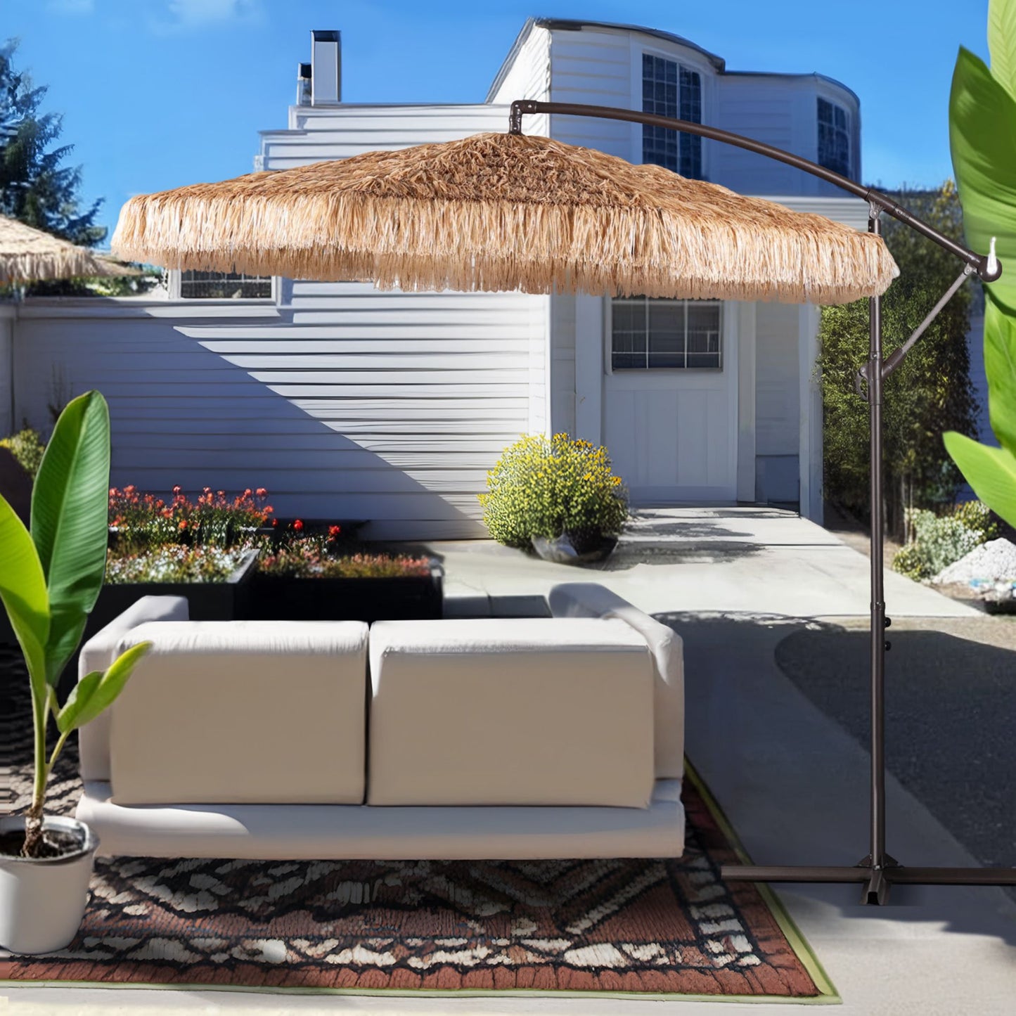 Grand Patio Thatched Tiki Umbrella (No Base)