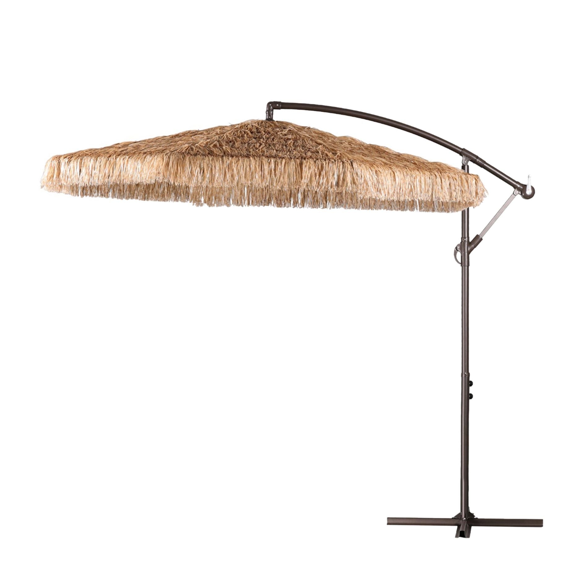 chep patio umbrella GRAND 10x10 FT Square Patio Cantilever Umbrella, Deluxe Curvy Of GRANDPATIO Turn up the island sounds and get out of the sun with this high quality Aoodor Patio 9 ft Thatch