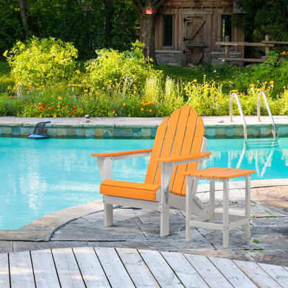 18x14.6x19 inch Outdoor Side Table, Square Adirondack Patio End Table for Patio, Pool, Porch