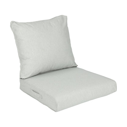 Outdoor Deep Seat Cushion Set, Waterproof Patio Chair Cushions, Light Gray