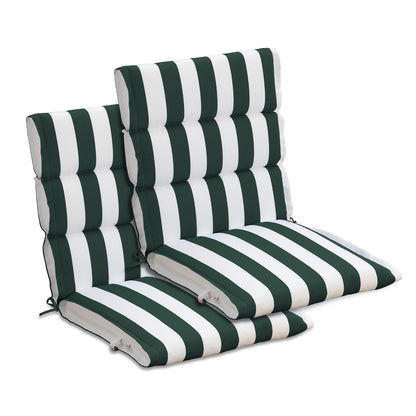39x20x2.4 inch Outdoor Chair Cushions, Green Stripe