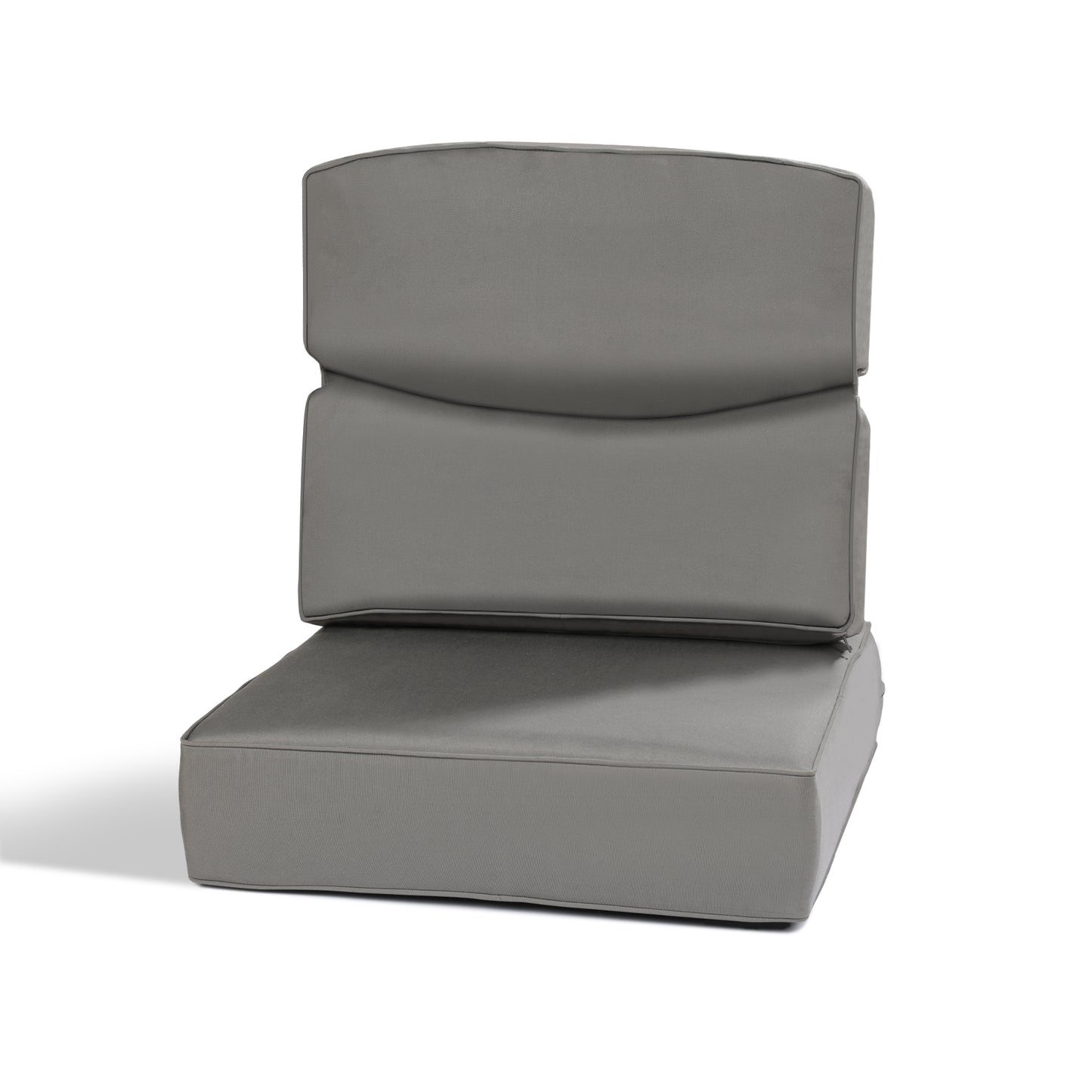 Smile Outdoor Chair Cushion Set, Sunbrella Fabric Deep Seating Cushions, Canvas Charcoal