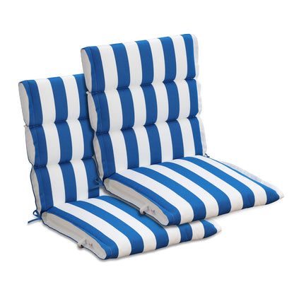 39x20x2.4 inch Outdoor Chair Cushions, Blue Stripe