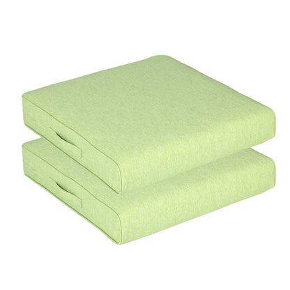 Outdoor Chair Cushions Set of 2 with Handle and Ties, Water Resistant Patio Seat Pads, Green