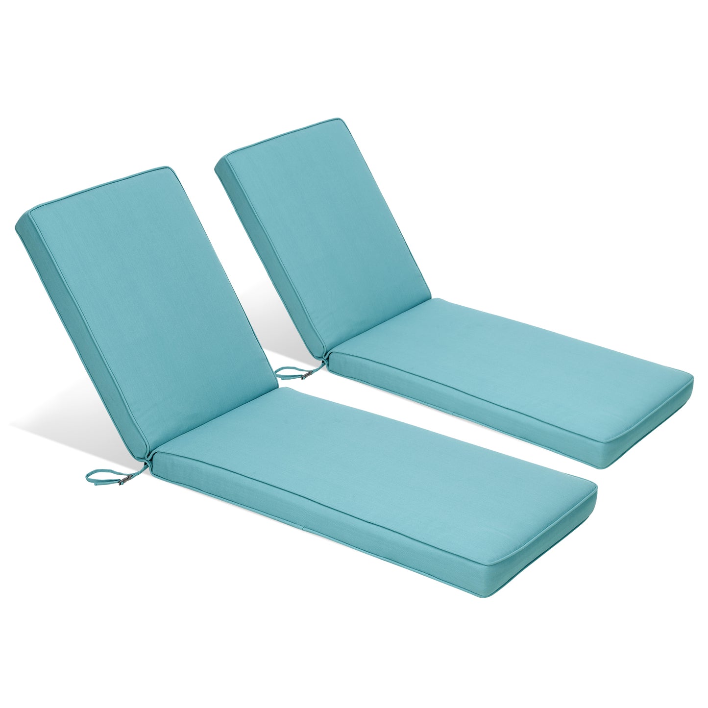 72x21x3 inch Patio Chaise Lounger Cushions Set of 2 - Blue