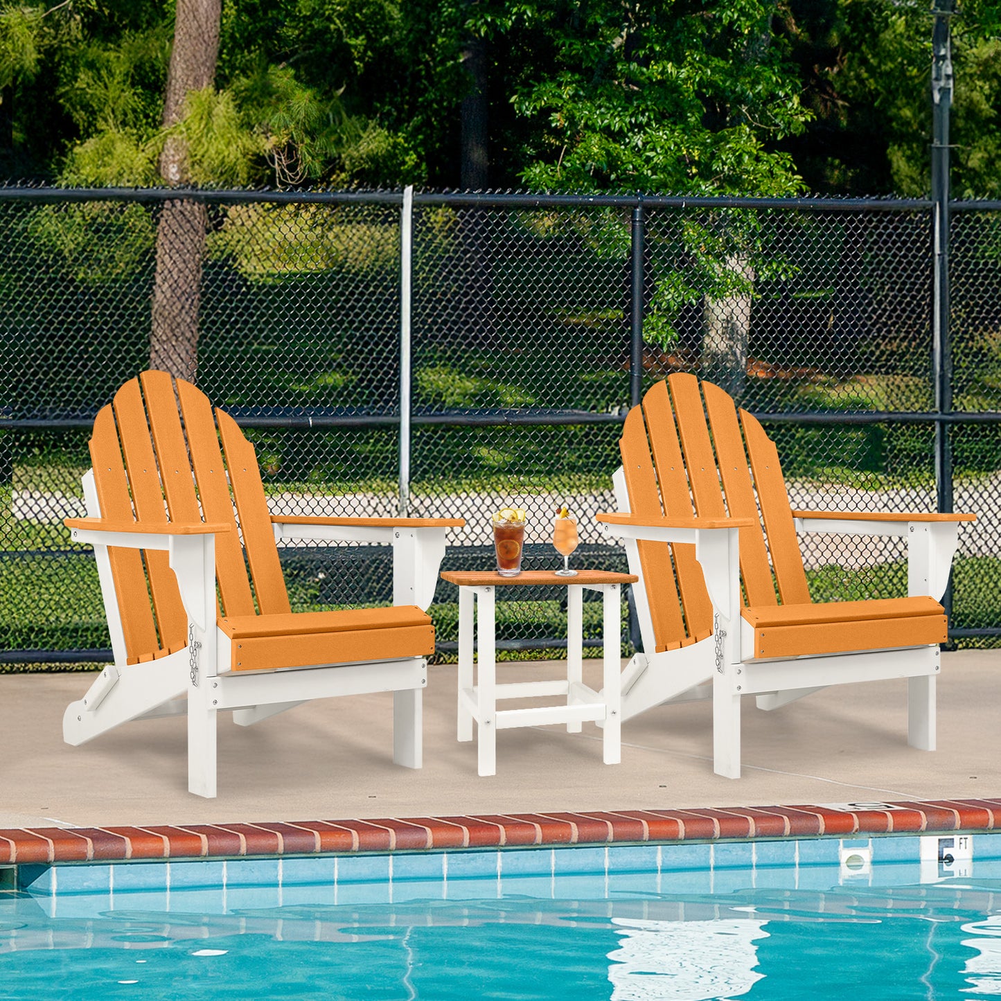 32(L)x22(W)x37(H) inch Folding Adirondack Chair Aoodor 