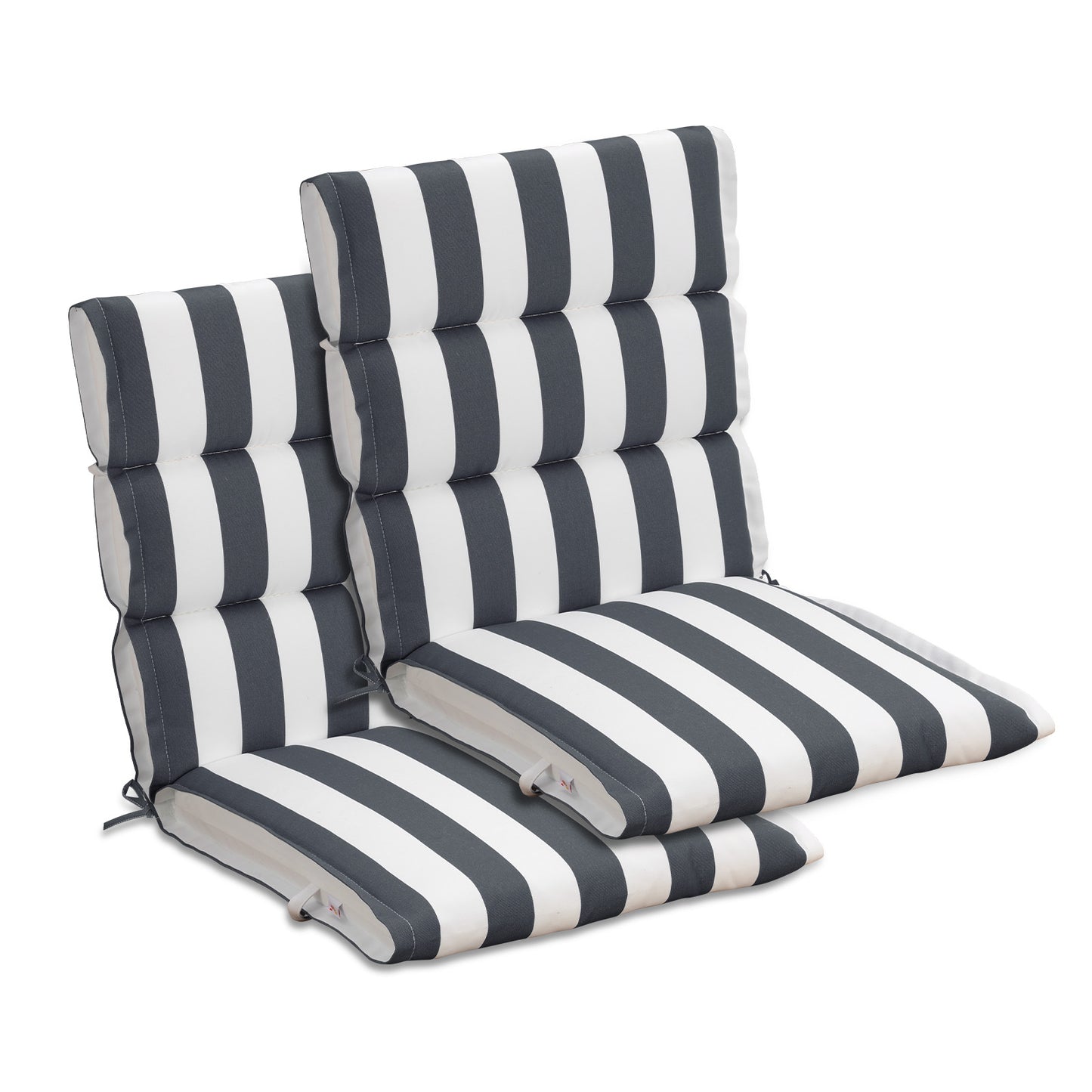 39x20x2.4 inch Outdoor Chair Cushions, Grey Stripe
