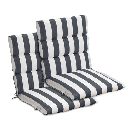 39x20x2.4 inch Outdoor Chair Cushions, Grey Stripe