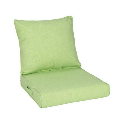 Outdoor Deep Seat Cushion Set, Waterproof Patio Chair Cushions, Green