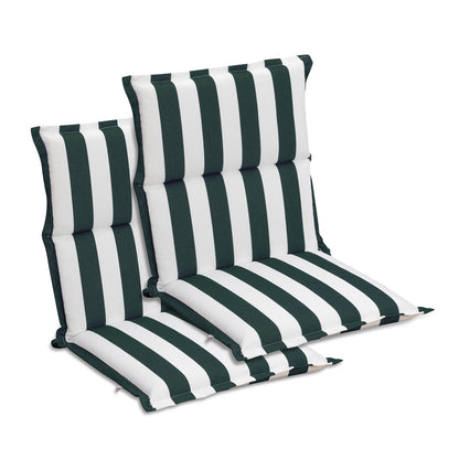 39x20x2.4 inch Outdoor Chair Cushions, Three-Section, Green Stripe
